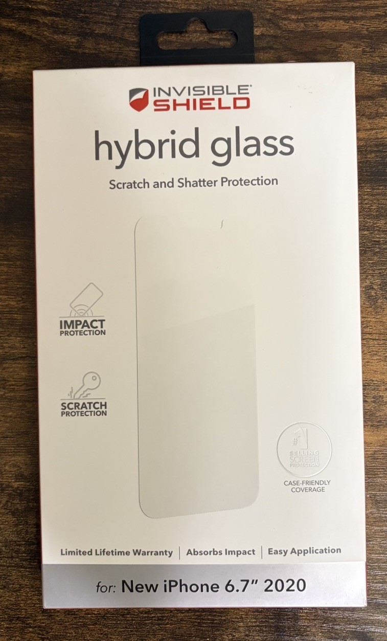 ZAGG InvisibleShield Hybrid Glass Screen Protector for iPhone 6.7" 12/13 Pro Max