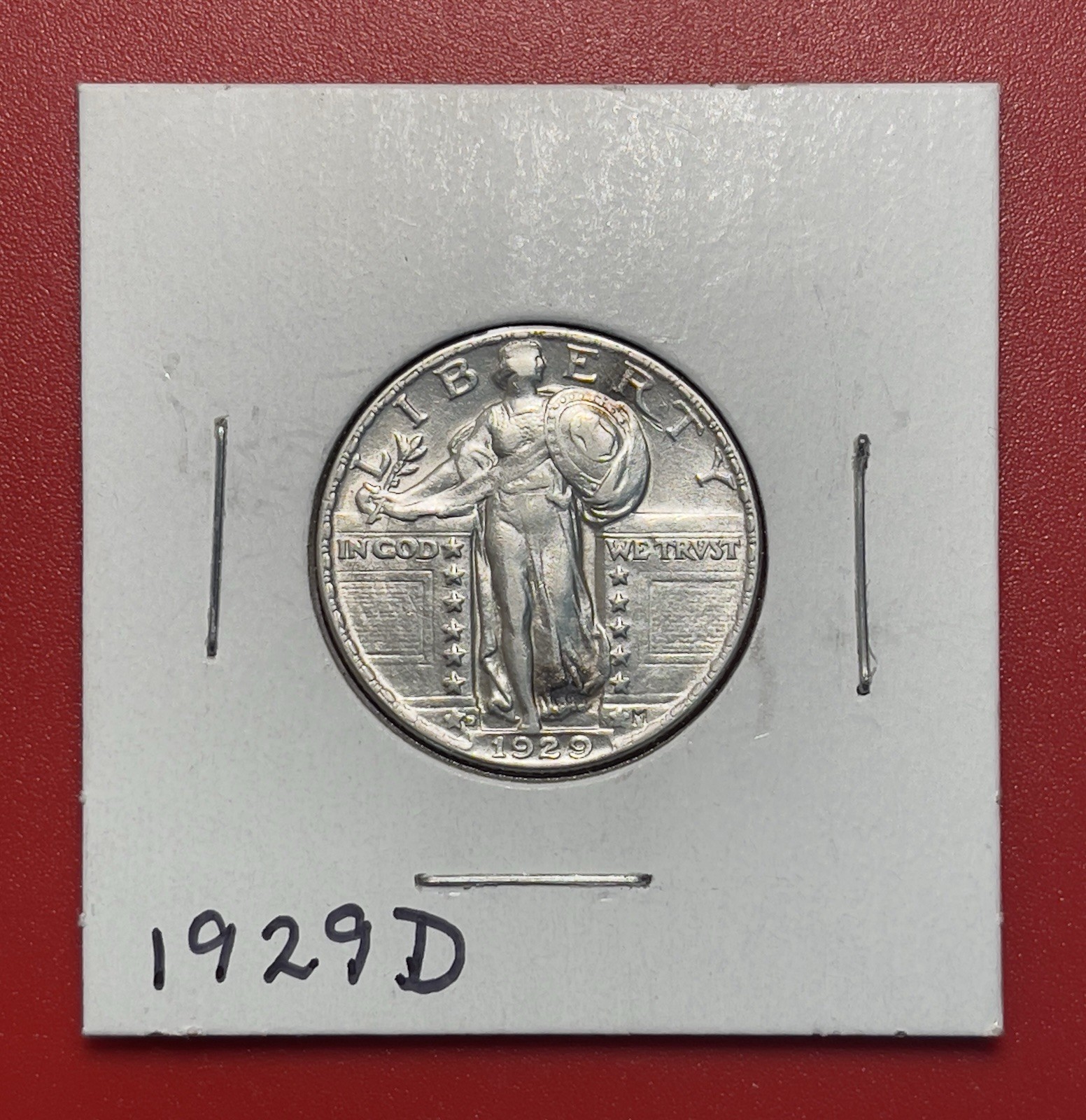 1929 D Standing Liberty Silver Quarter Dollar, Choice to Gem Uncirculated