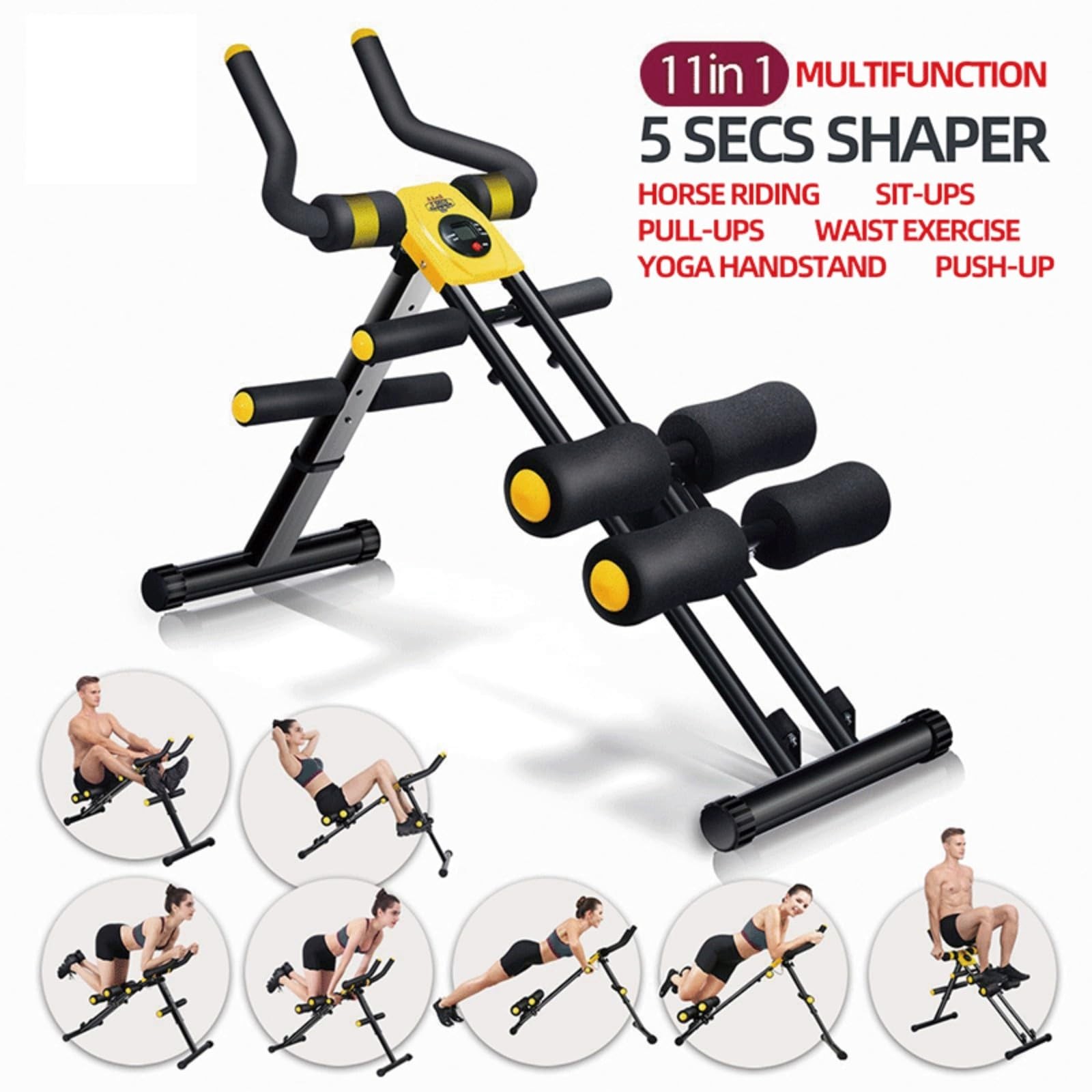 Magic Bb Foldable Ab Workout Machine For Home Gym Adjustable Core Waist Trainer