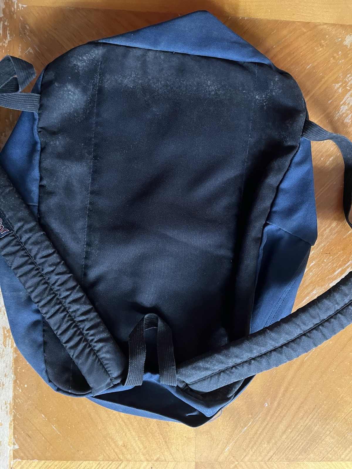 JanSport Blue/Black Hiking Backpack Nylon Zip Adjustable Straps 2 Pockets Unisex