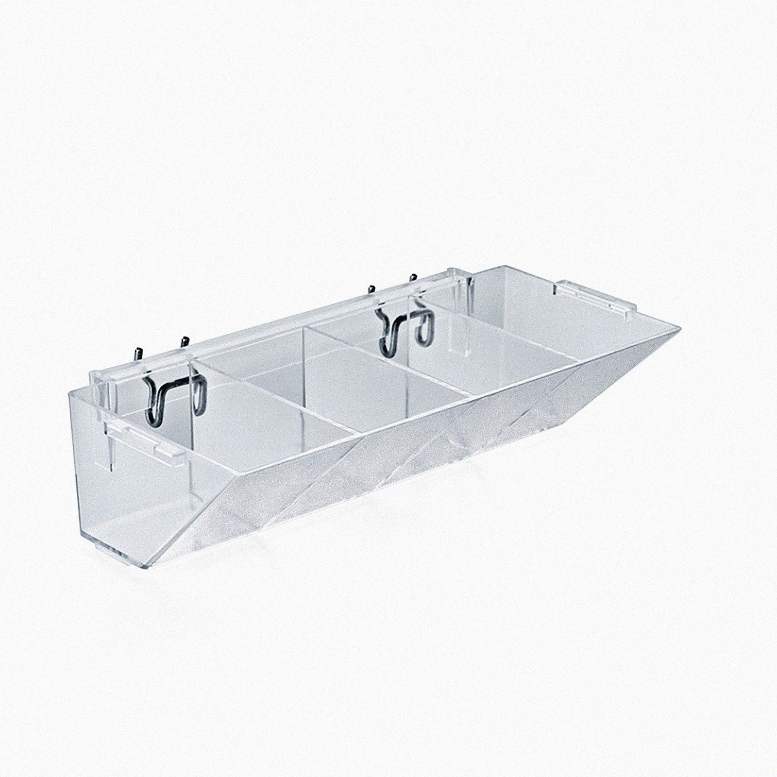 223011-2pack 4-Compartment Pegboard/Slatwall Tray Pack of 2