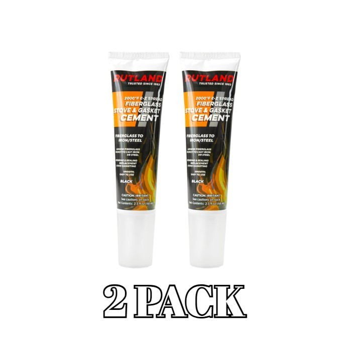 Rutland EZ Spread Stove Gasket Cement, High Temp Cement PACK OF 2