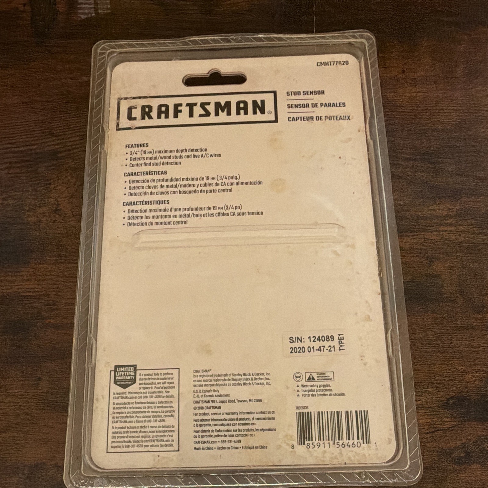 Craftsman CMHT77620 Stud Sensor Center Find & Live Wire Detection