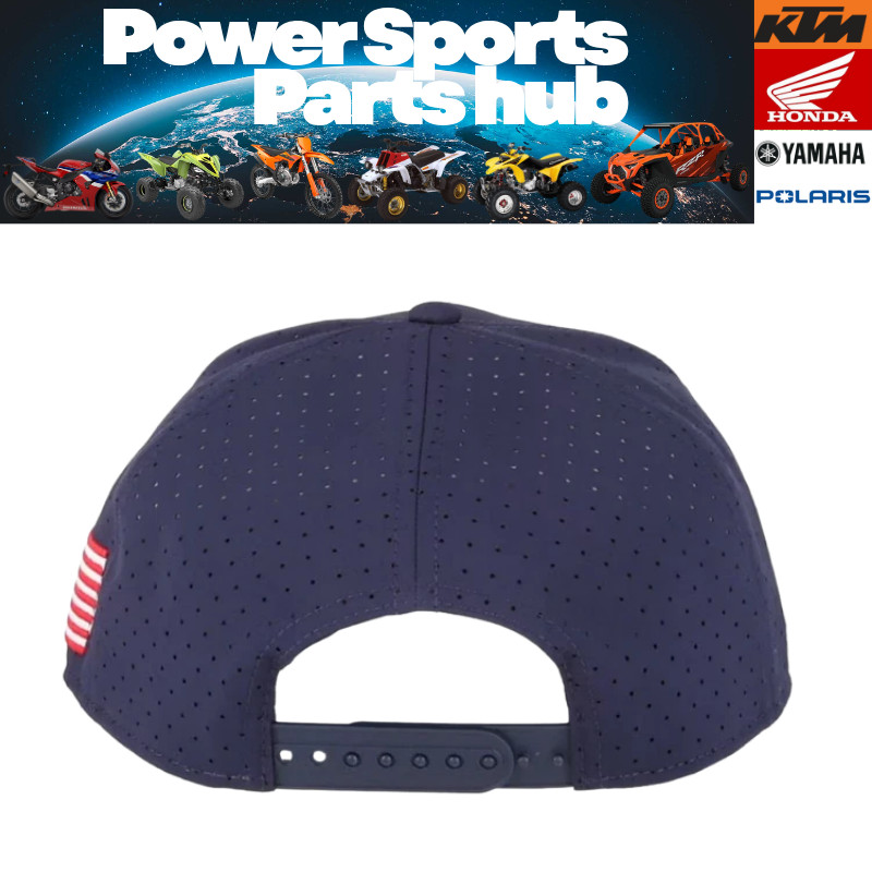 NEW YAMAHA PATRIOTIC ROPE CURVED BILL HAT - ADULT NAVY/WHITE/RED CRP-25HUS-NV-NS