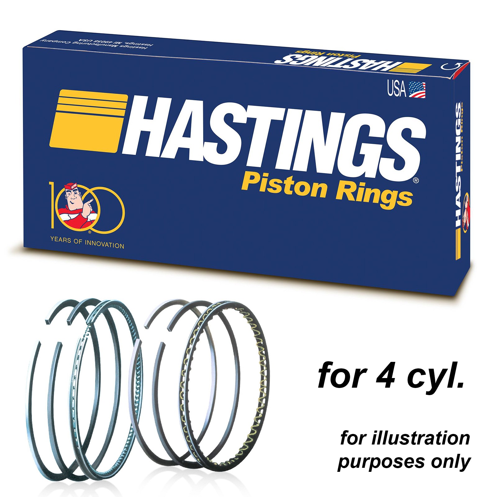 Hastings piston rings set for BMW 118d 129d 318d 320d X3 20d E46 E87 E83 M47D20