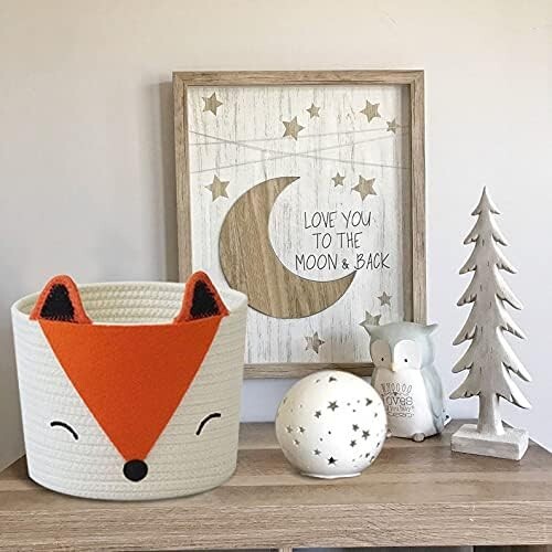 Orange Fox Storage Basket, Small Multipurpose Storage Basket