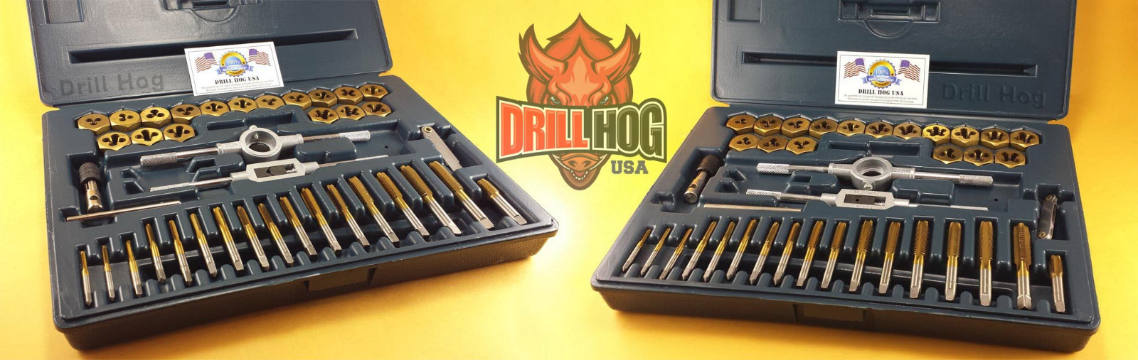 80 Pc Tap & Die Set SAE Standard Tap Metric Die MM Drill Hog® Lifetime Warranty