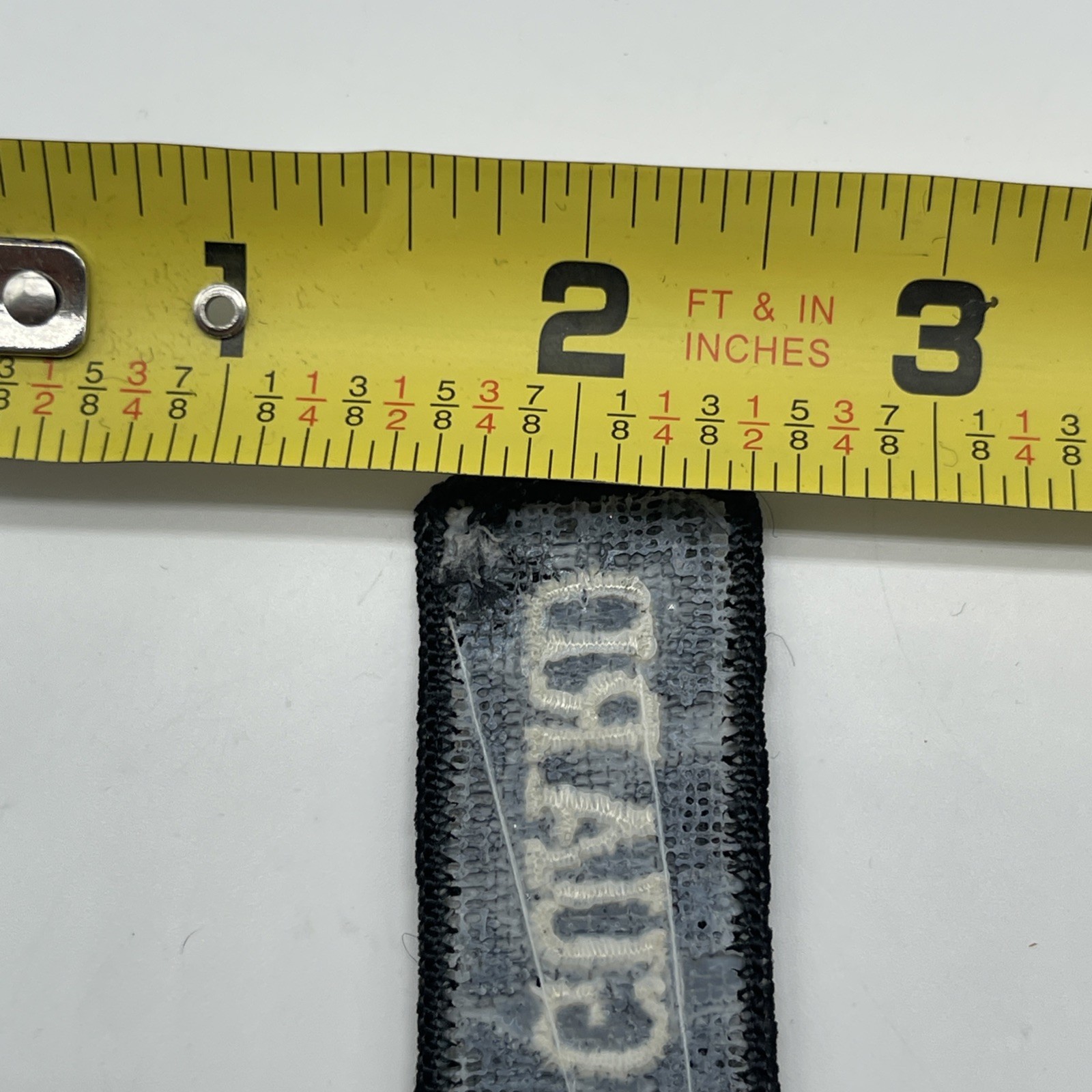 Security Guard Tab Tape Label Patch Black White Merrowed ~4.25”