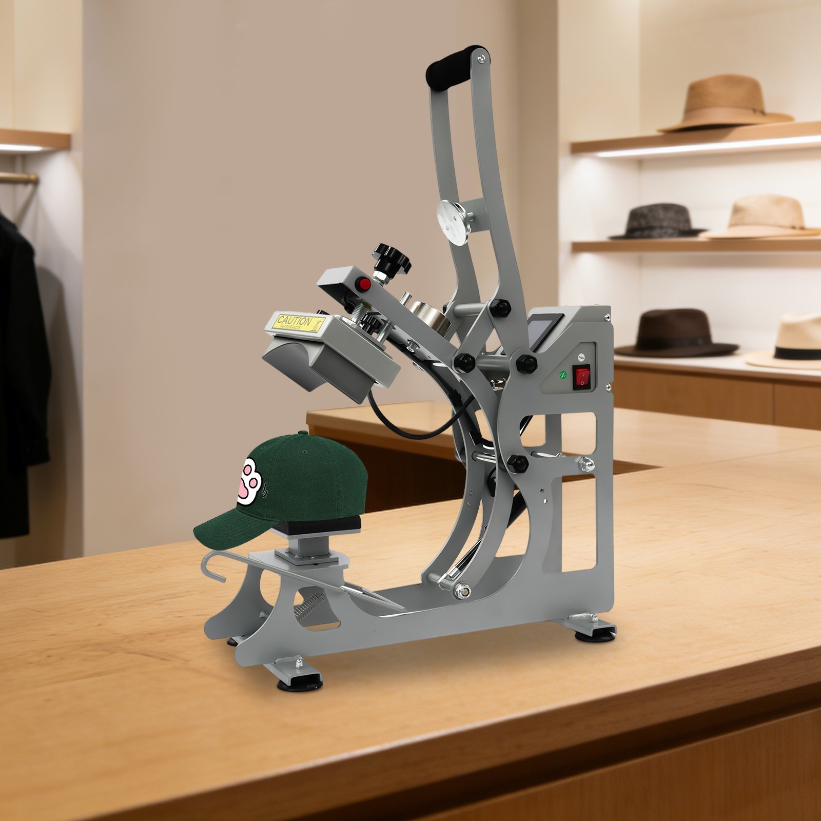 Cap Heat Transfer CE 2 in 1 Semi-Auto Magnetic Digital Hat Heat Press Machine