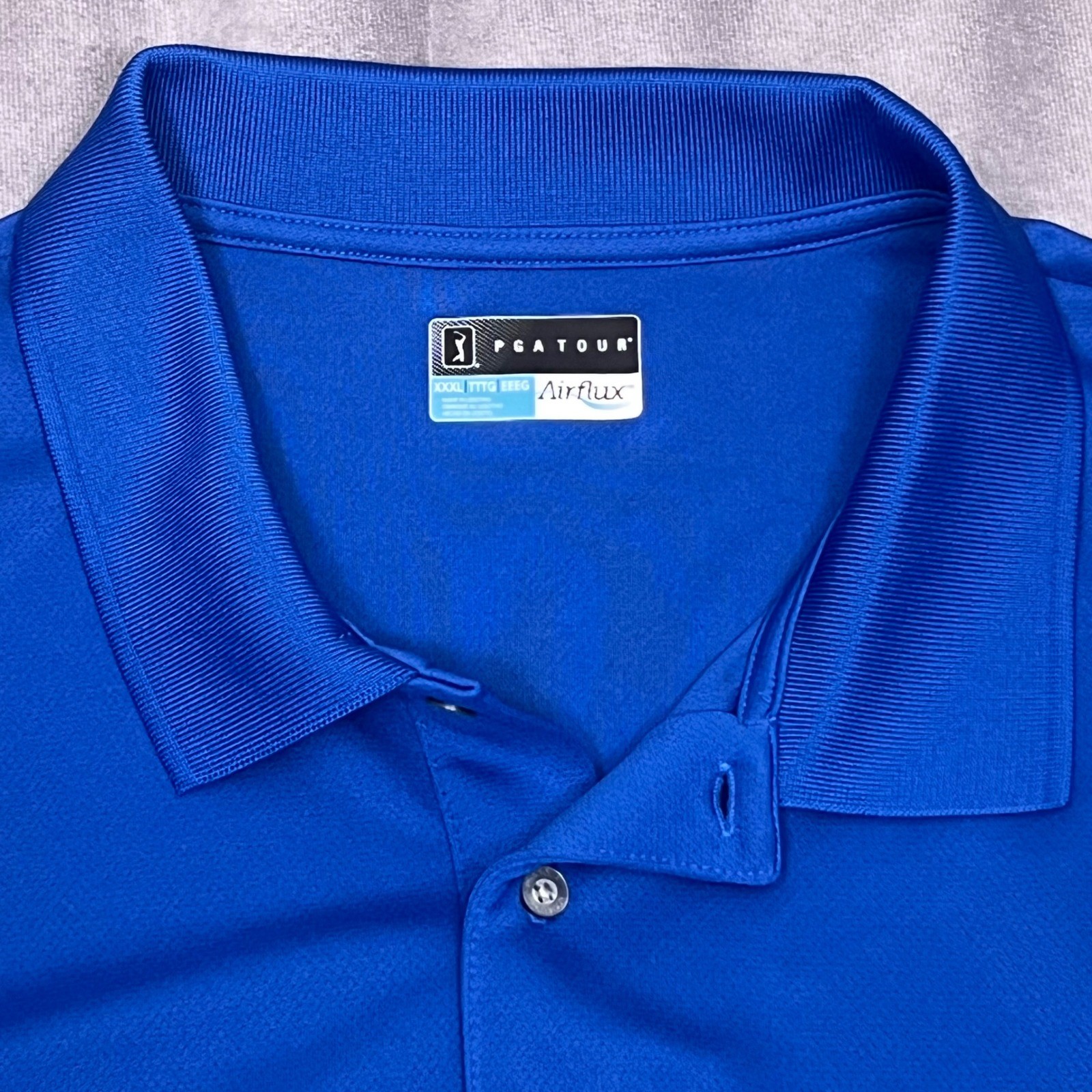 PGA Tour Airflux Polo Mens XXXL Blue Excellent Short Sleeve Golf Shirt