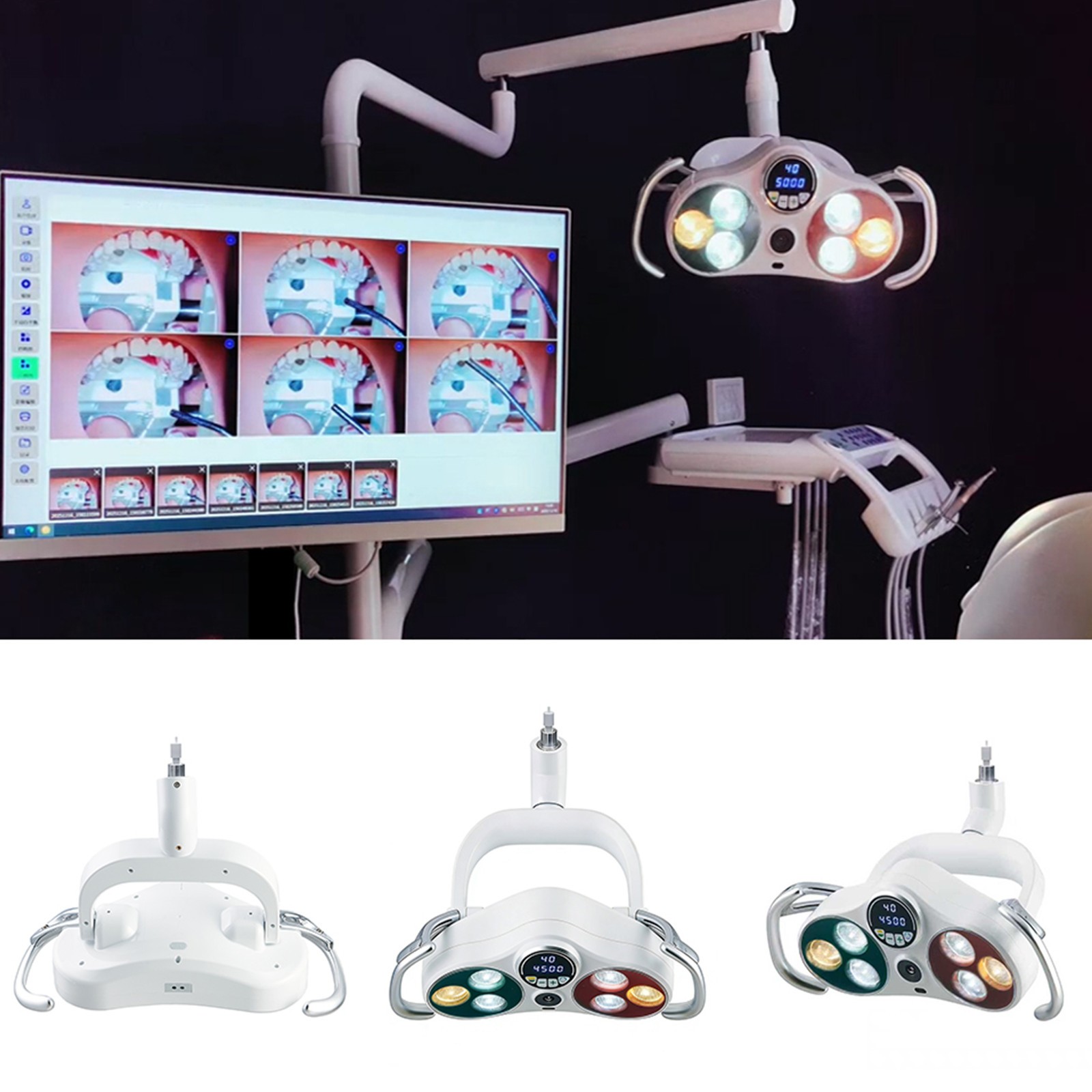 Dental Shadowless Operating Sensor Lamp with HD Camera Recording for Dental Unit