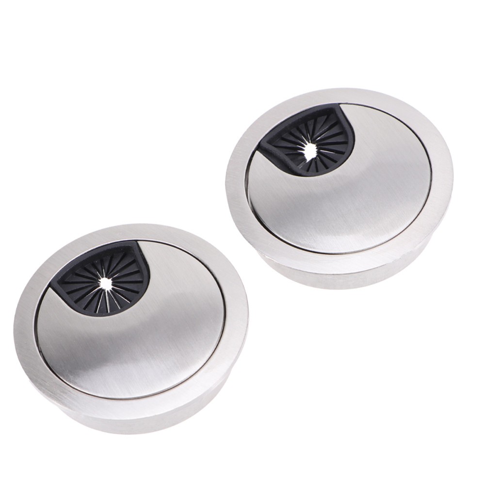 2 Pcs Desktop Wire Hole Cover Table Cable Cord Grommet Adjustable