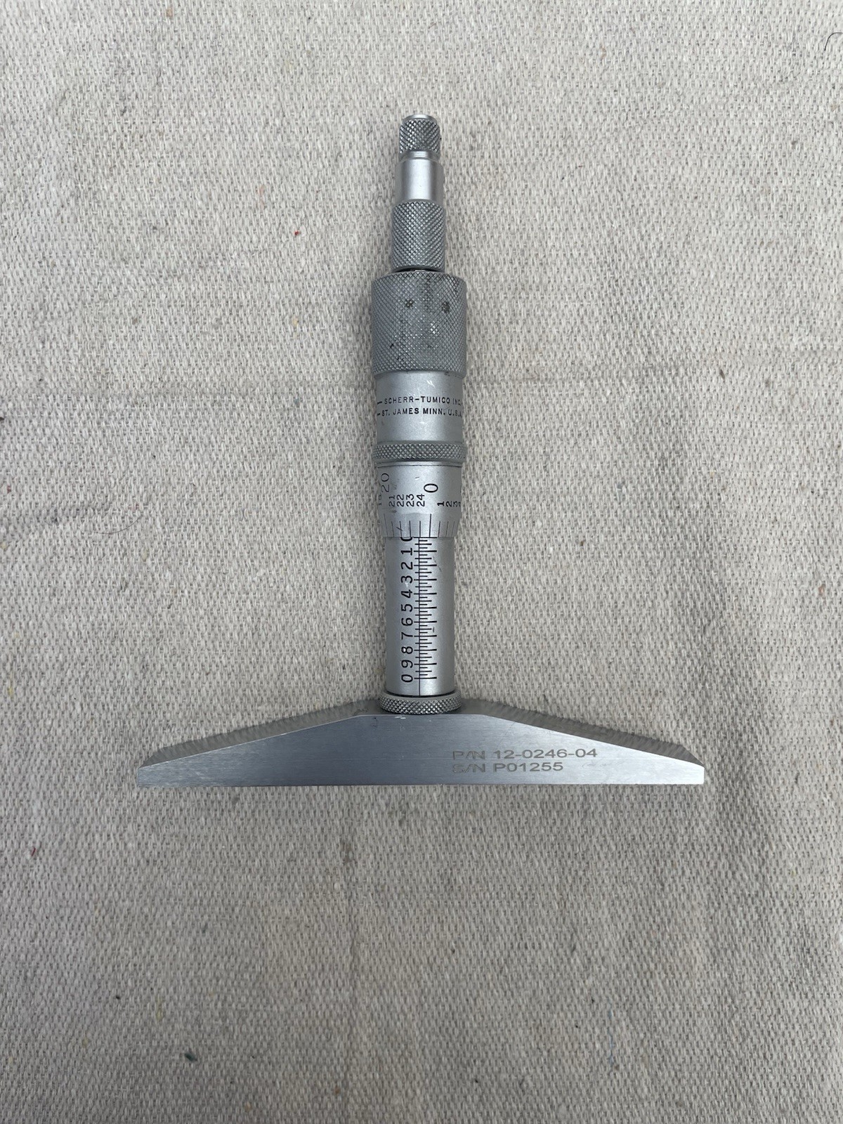 Scherr Tumico Depth Micrometer Model 12-0246-04 Made In The USA
