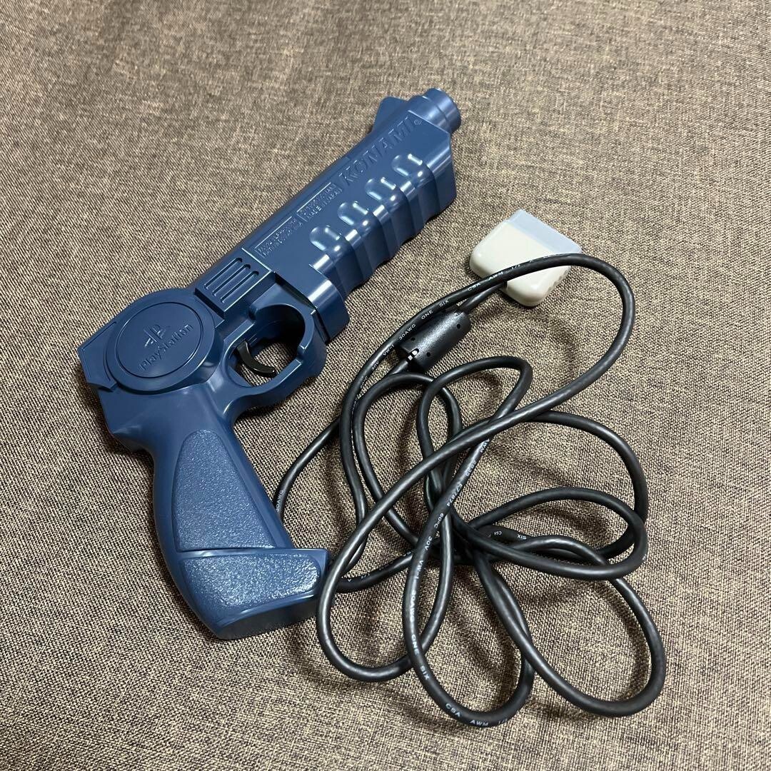 KONAMI Hyper Blaster Light Gun Controller Game PlayStation PS1 PS2