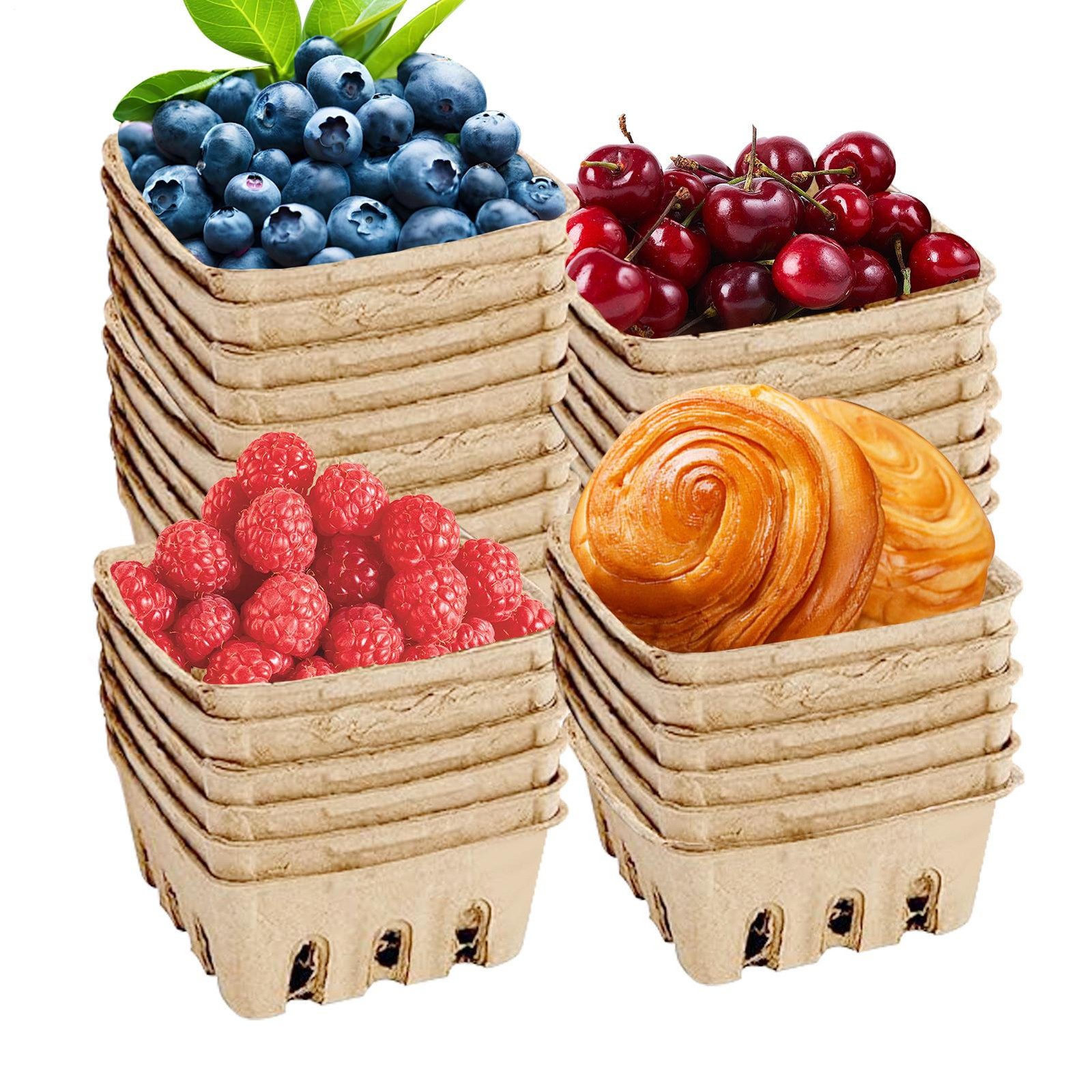 Produce Vented Berry Basket Market Produce Basket Pint Fruit Containers Kind