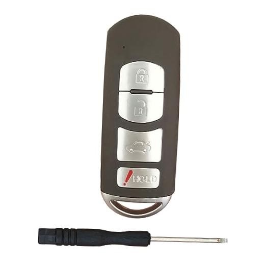 Car 4 Button Remote Keyless Entry Replacement for Mazda Key Fob Shell