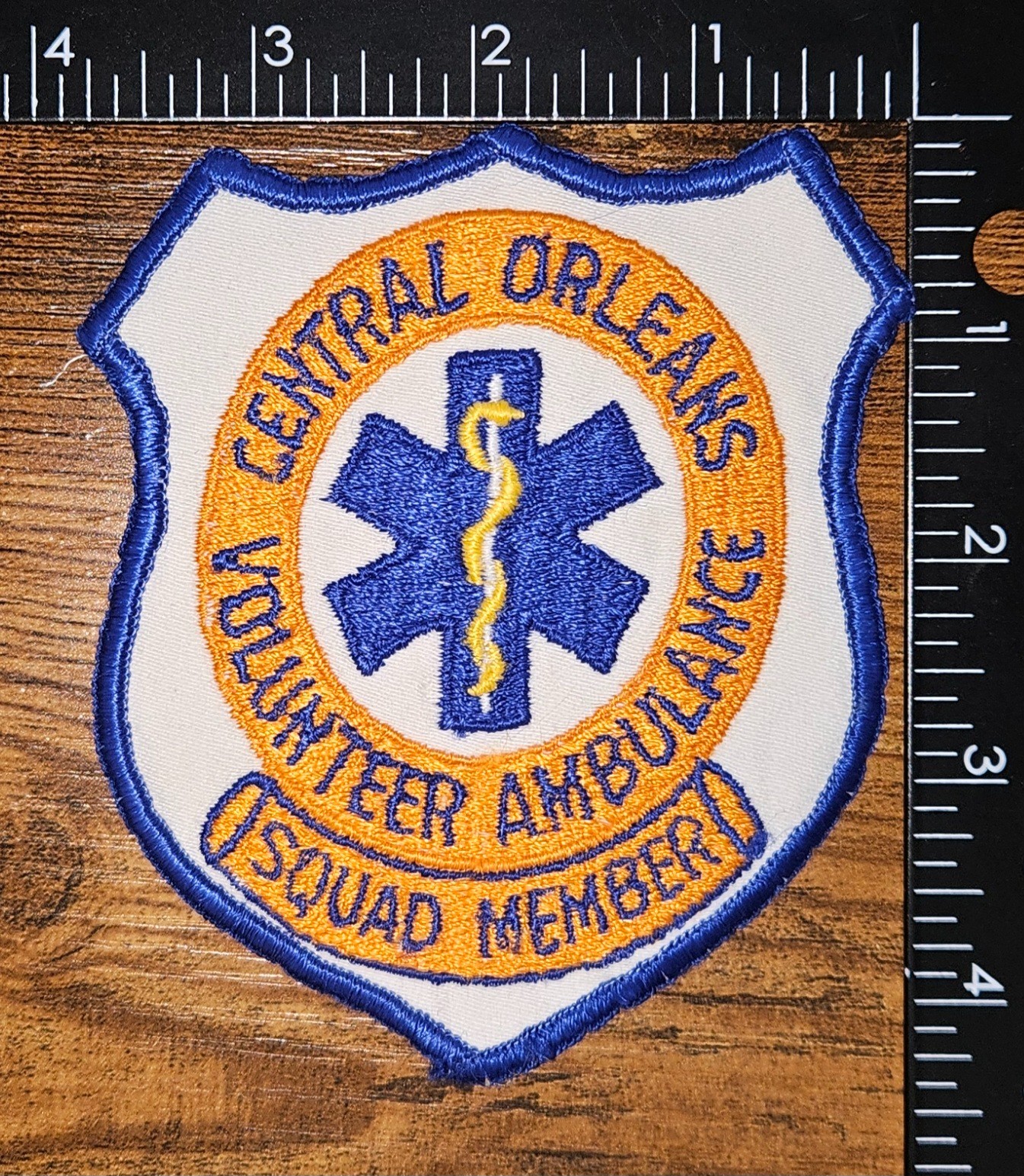 Central Orleans Volunteer Ambulance Squad Member Vintage Patch