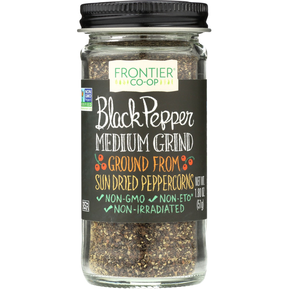 Frontier -Op Co-Op Black Pepper Medium Grind 1.8 Oz Ground