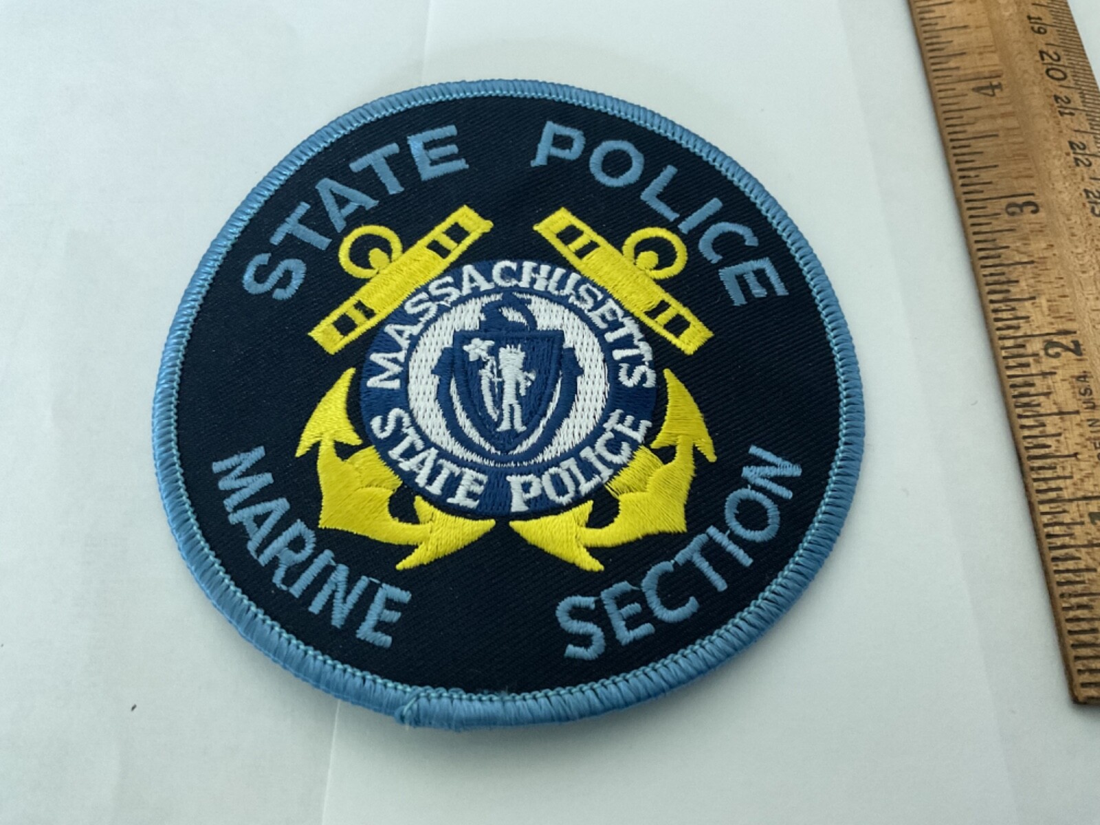 Massachusetts State Police Marine Section collectable patch full size new