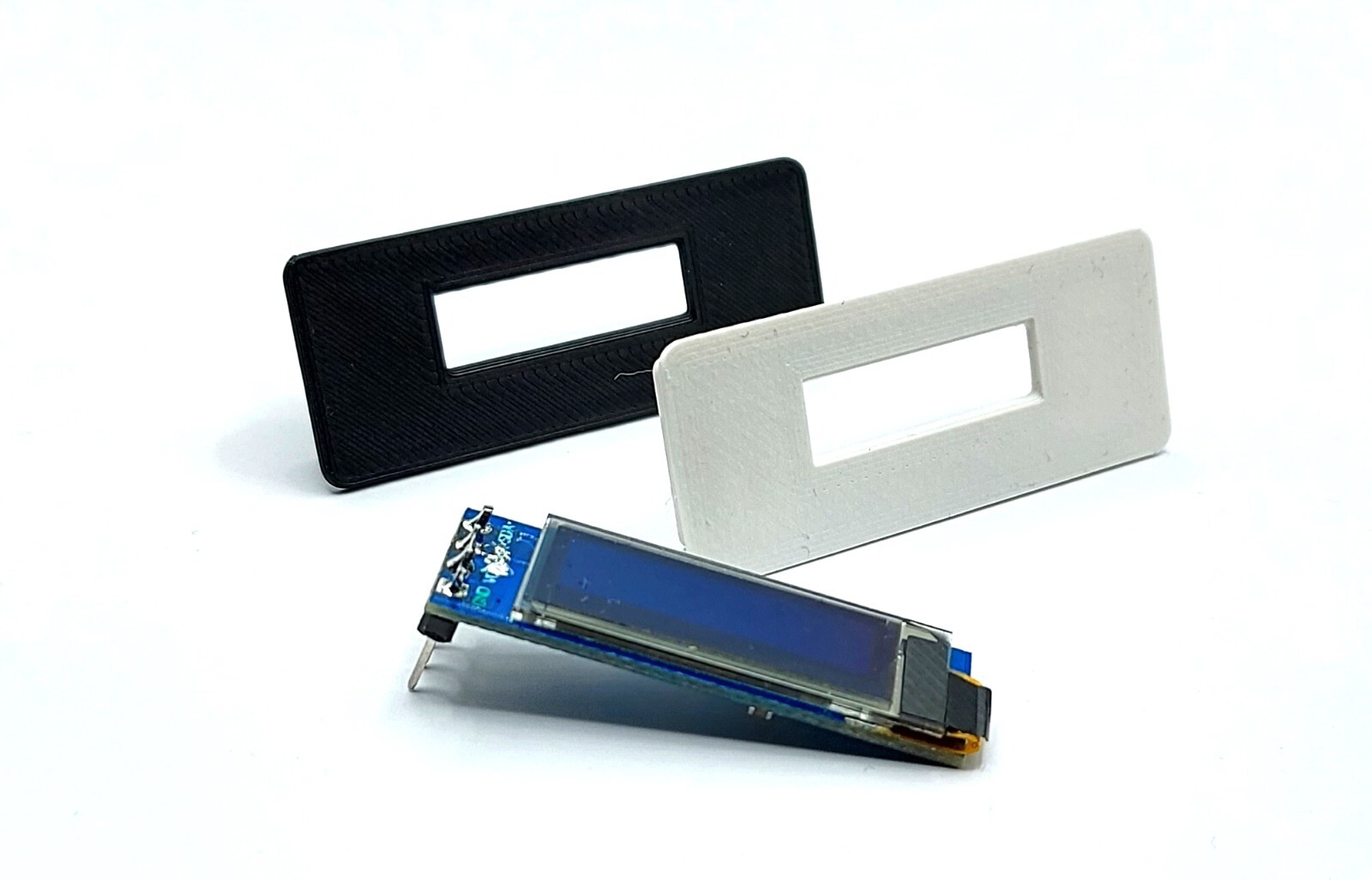 Mounting frame housing bezel for Arduino Raspberry OLED 0.91" 0.91" .91" Yverinc