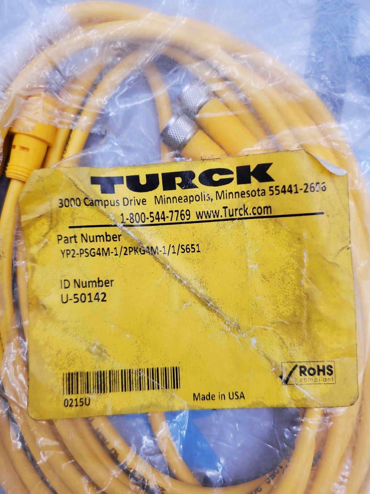 Turck YP2-PSG4M-1/2PKG4M-1/1/S651 Splitter Cable