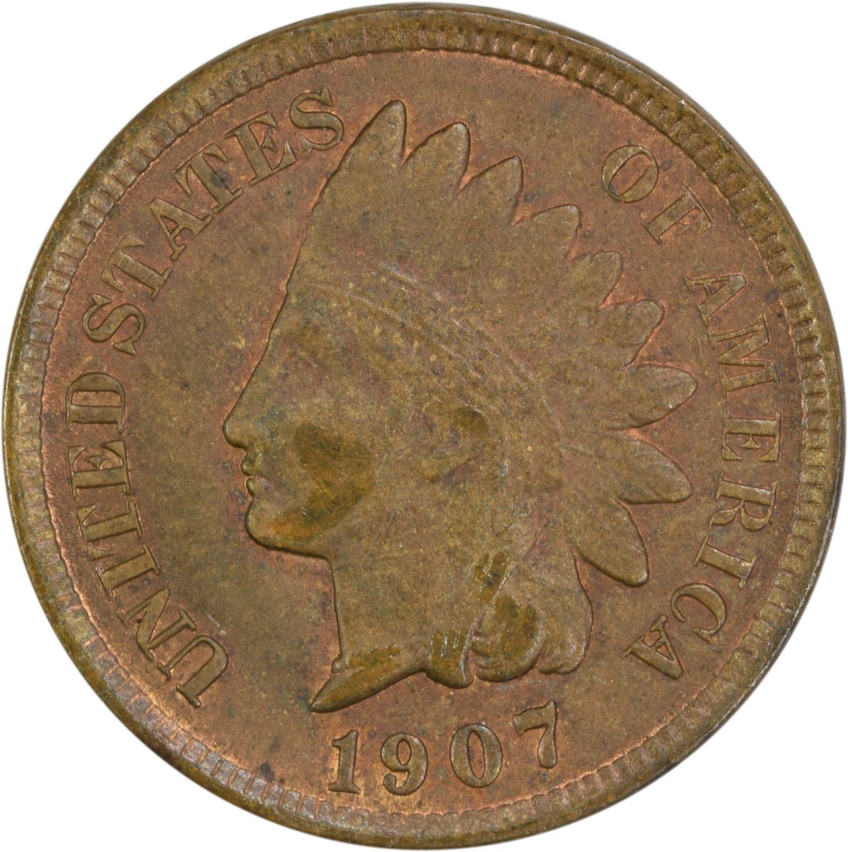 1907 Indian Cent Choice BU Uncertified #321