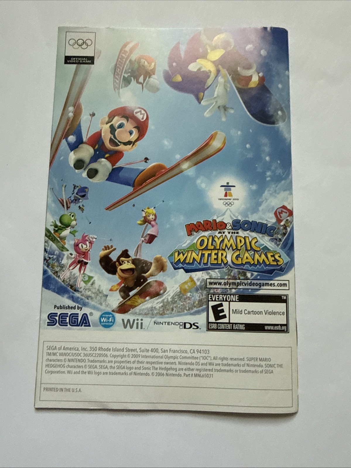 Wii Planet 51 Manual Only