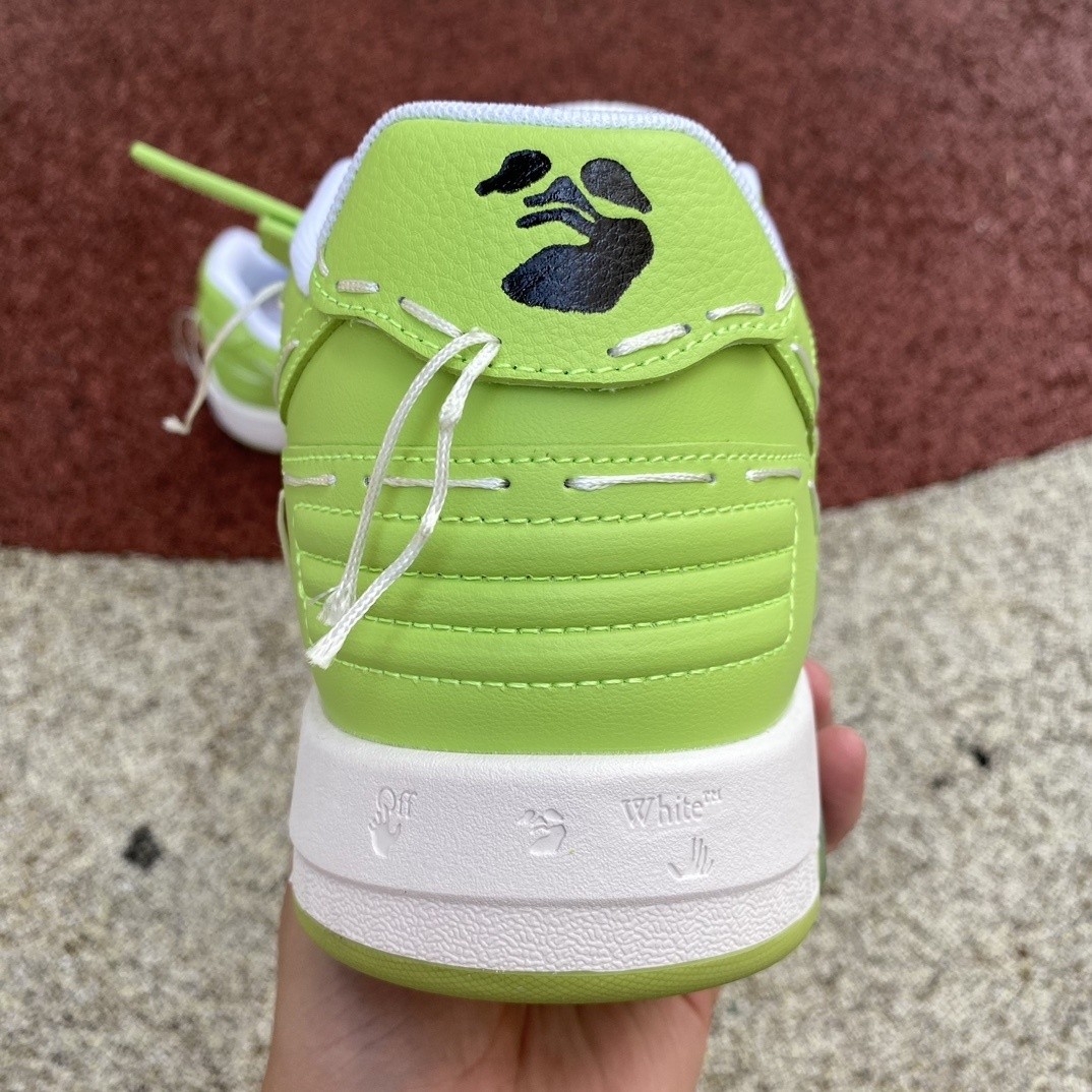 OFF-WHITE Inspired Two-Tone Arrow Logo Retro Lime Green