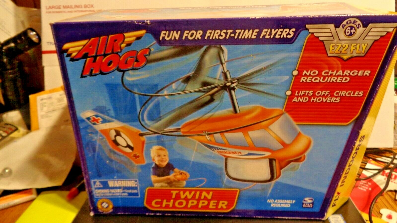 Rare Air Hogs Twin Chopper Air EZ2 Fly W/BOX WORKS