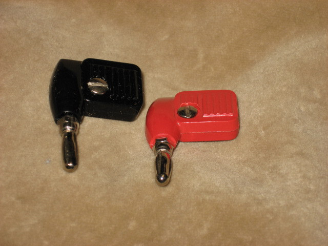 Banana Plug set, Red and Black, new