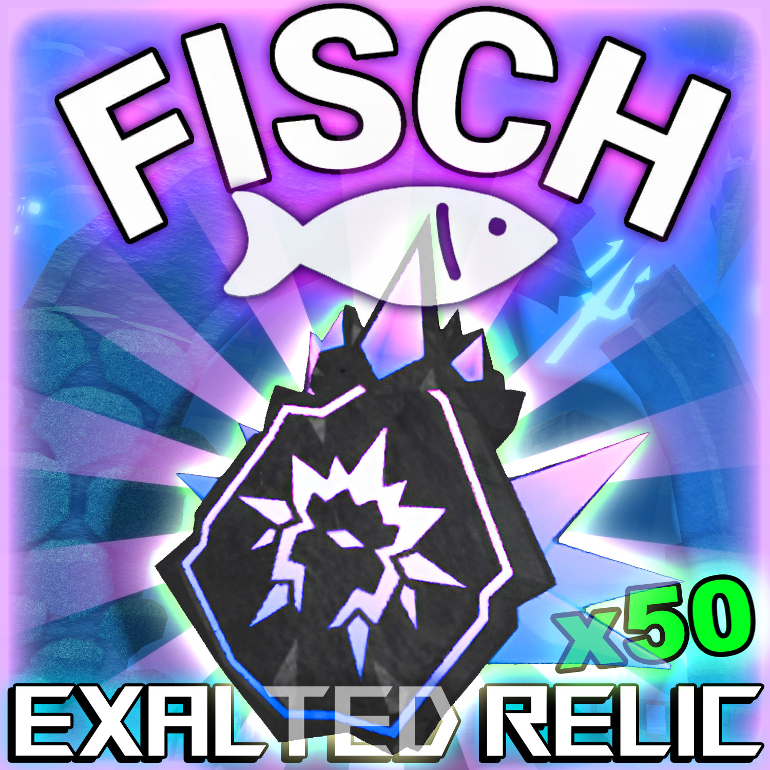 FISCH - 50 Exalted Relic ⚡FASTEST DELIVERY⚡fish/cs/coins/rare