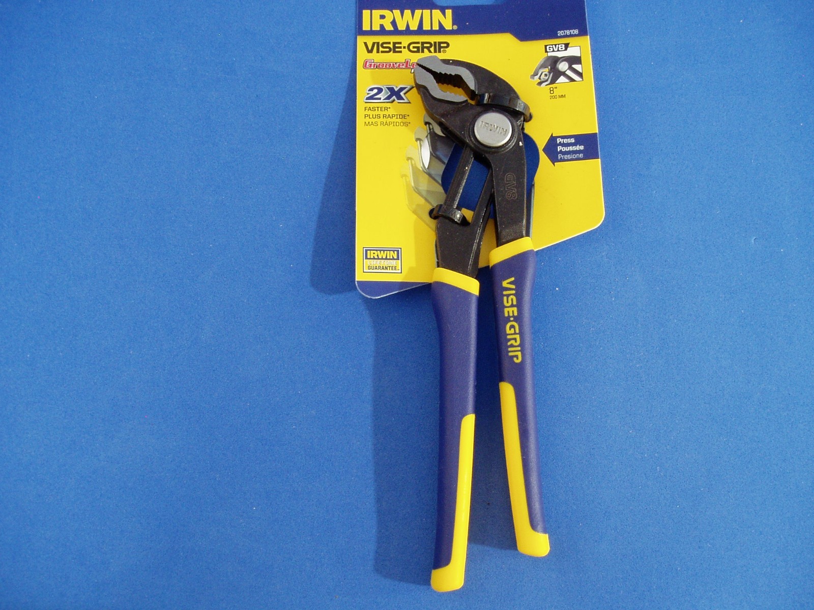 IRWIN VISE GRIP 8" GROOVELOCK PLIERS GV8  BRAND NEW 2078108