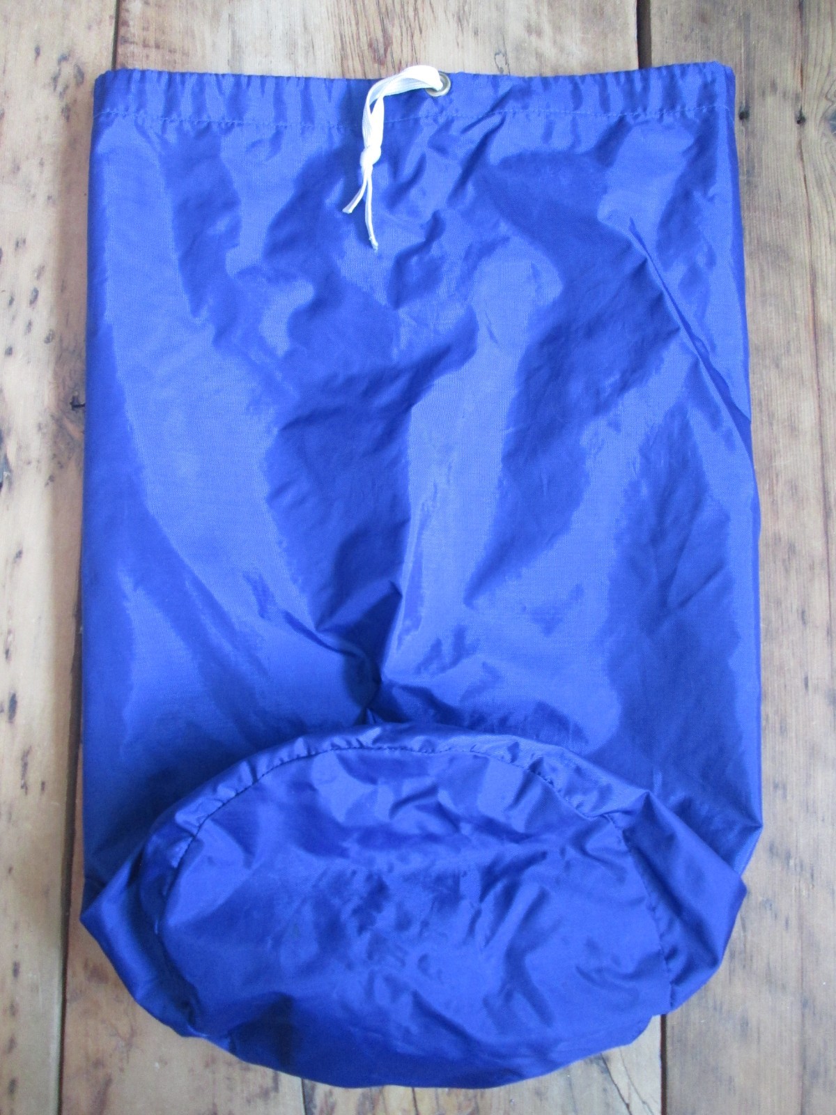 Vintage REI Nylon Drawstring Stuff Sack Blue Camping Hike Replacement Bag 9x20