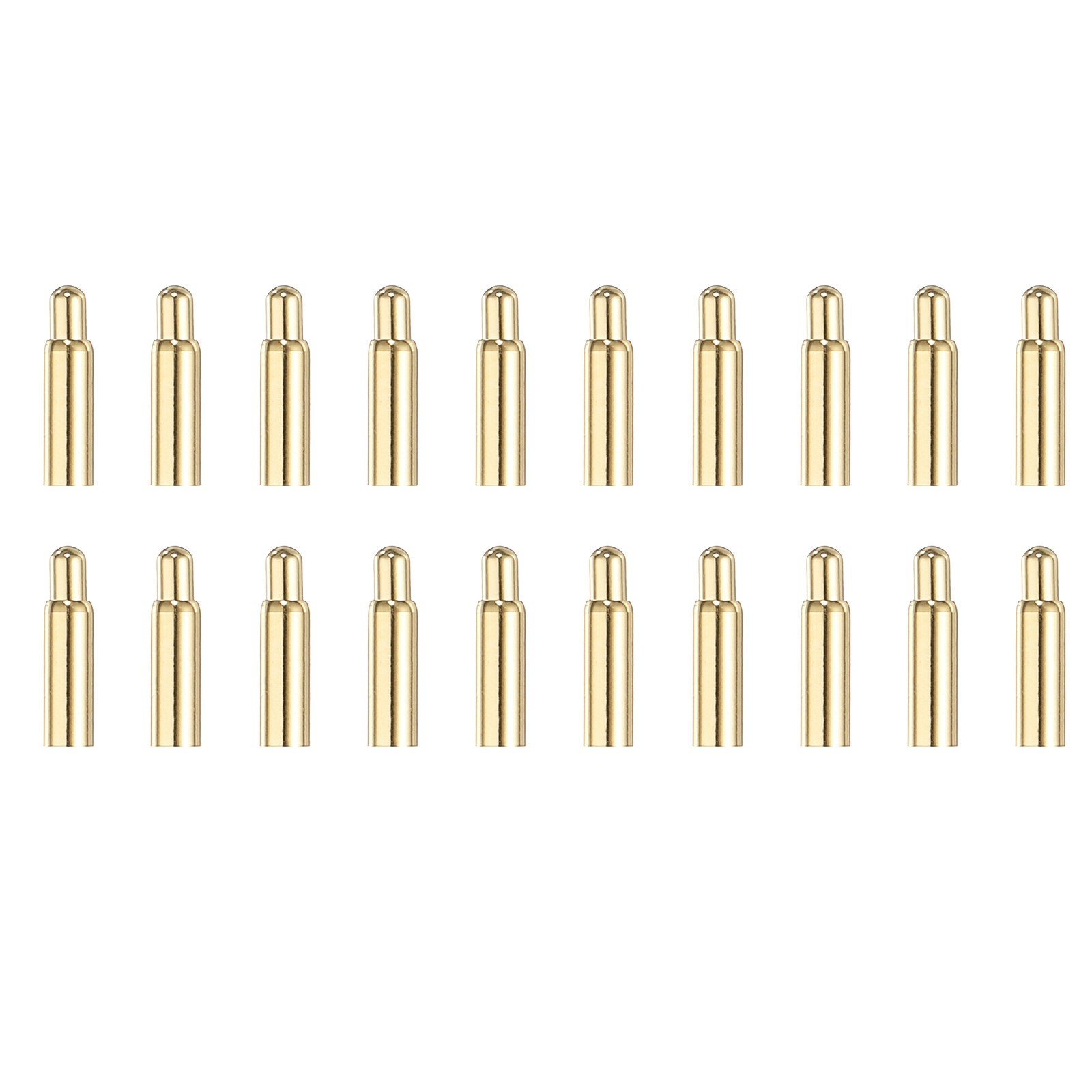 40Pcs 7mm Spring Test Probe Pin, Gold Plated Spring Loaded Thimble Pins