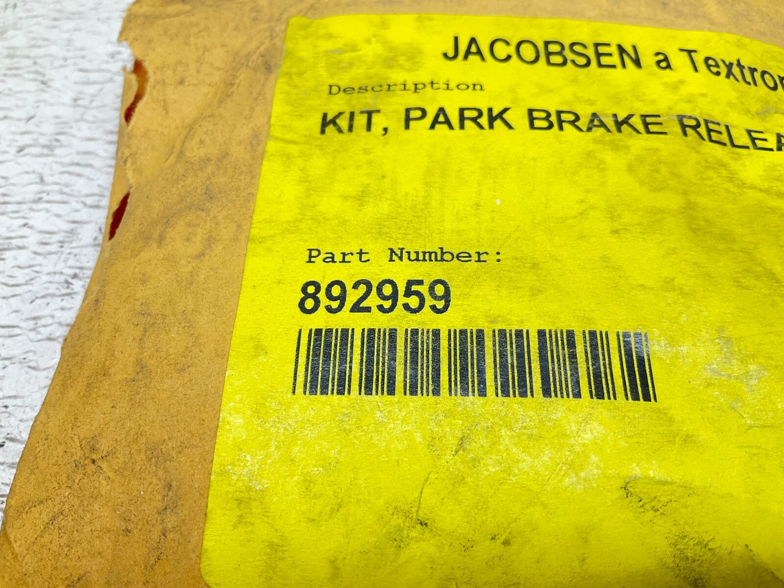 Jacobsen 892959 Park Brake Release Kit New (TSC)