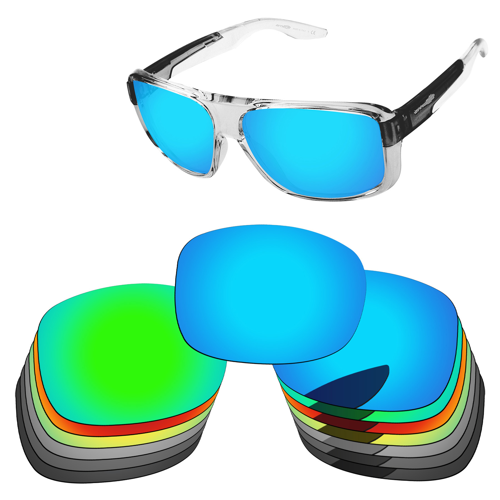 Lenslog Polarized Replacement Lens For-Arnette Glory Daze AN4161 Frame -Colors