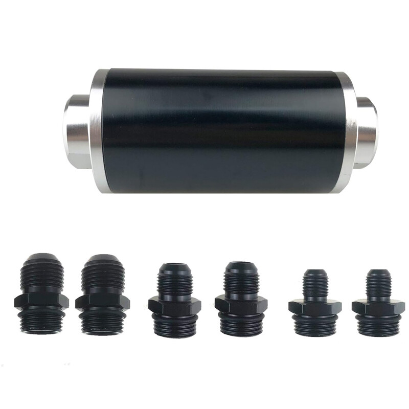 AN6 AN8 AN10 Inline Fuel Filter with Bracket Cleanable 30 Micron Universal