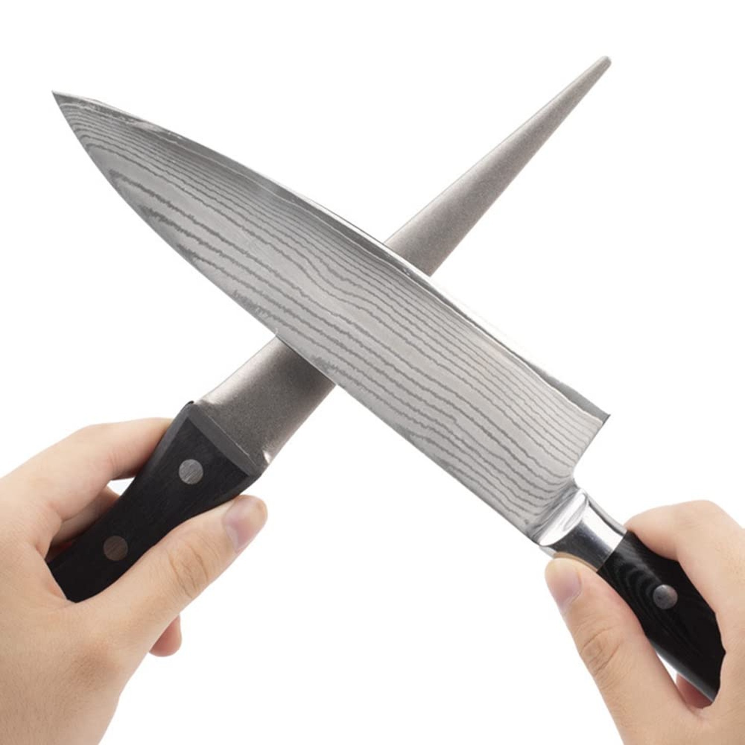 10.6 Inch Diamond Sharpening Rod Sharpening Stone, Diamond Fine Tapered File ...