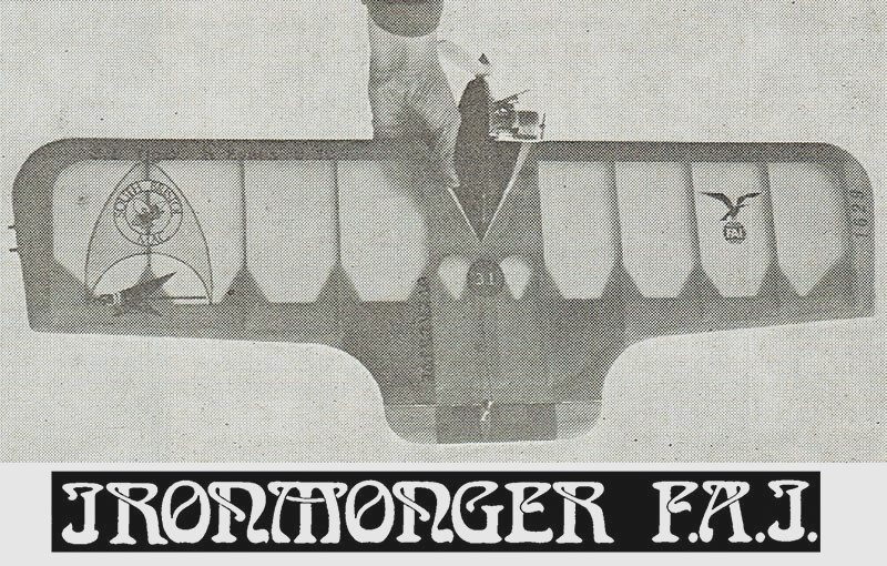 Model Airplane Plans (UC): Ironmonger 35½" Combat for 2.5cc by Richard Evans