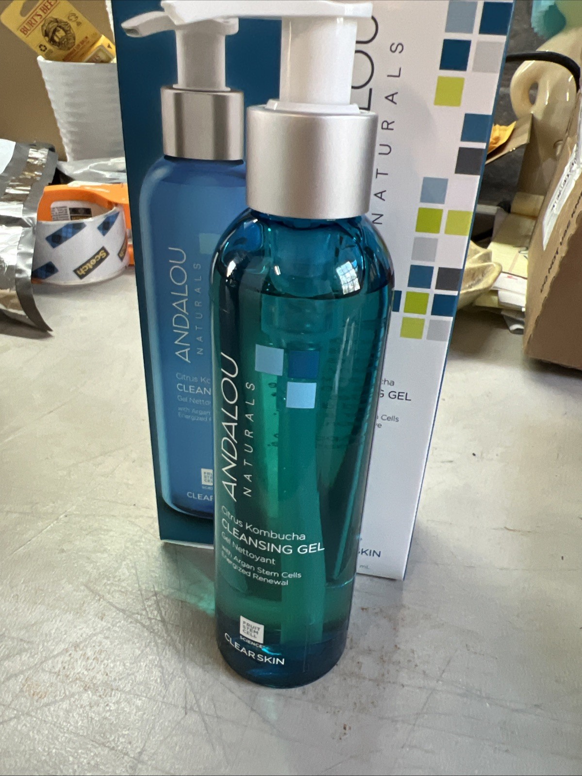 2 Bottles ANDALOU NATURALS Cleansing Gel 6 oz, Citrus Kombucha