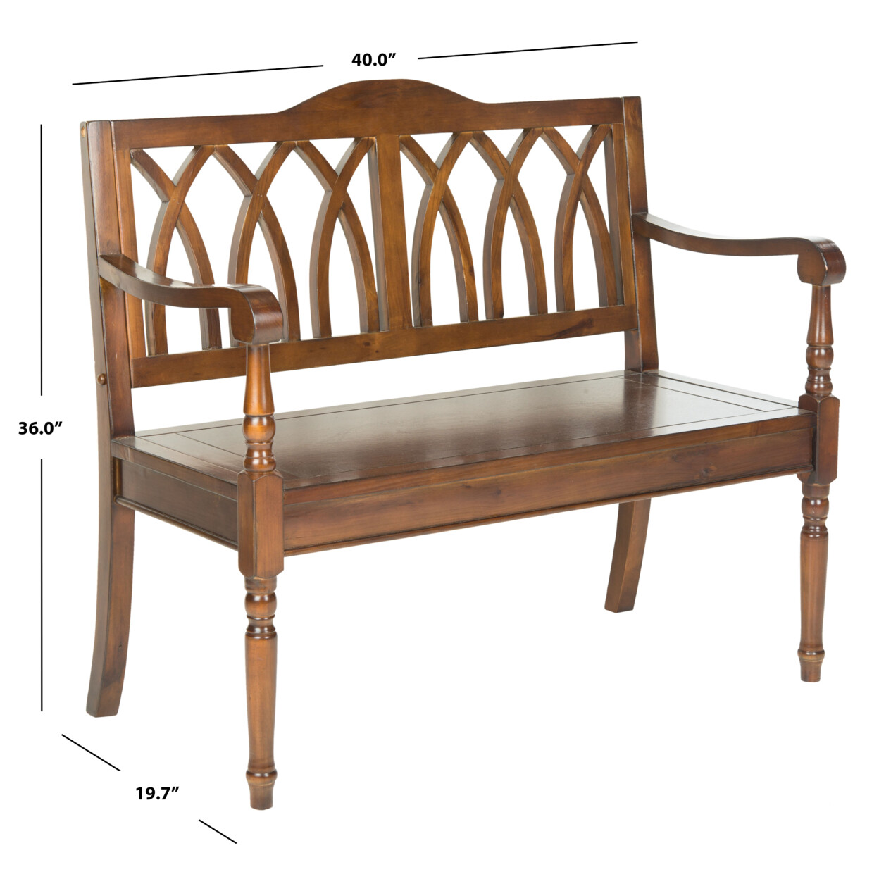 SAFAVIEH Benjamin Bench | Teak |