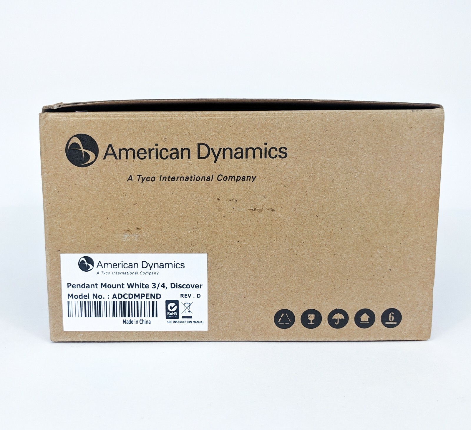 American Dynamics Outdoor White Pendant Mount 3/4", Discover Series, ADCDMPEND
