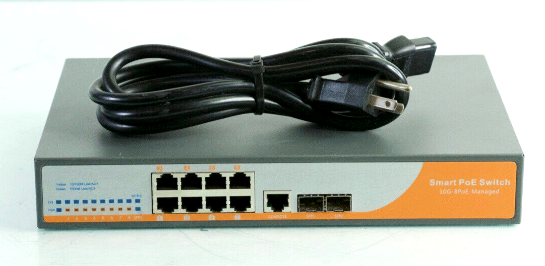 IC Realtime ICR-10G-8POE-Managed PoE Switch Tested/ Working o35