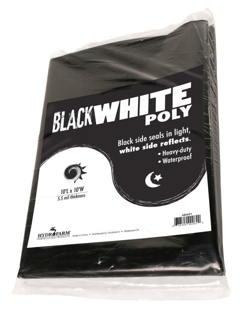 Black White Poly, 10 x 25, 5.5 mil