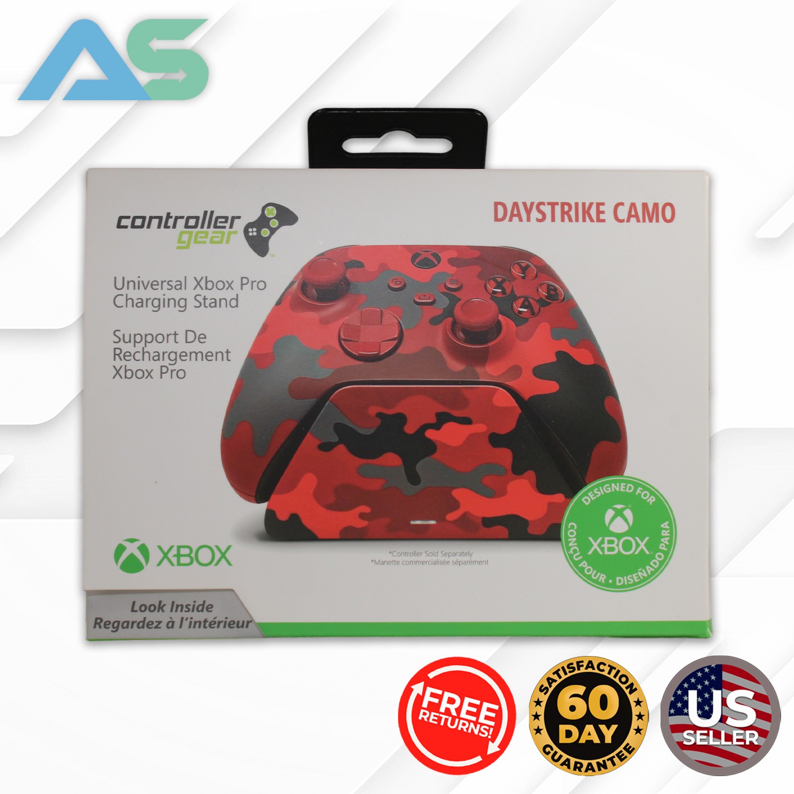 Controller Gear Daystrike Camo Universal Xbox Pro Controller Quick Charge Stand