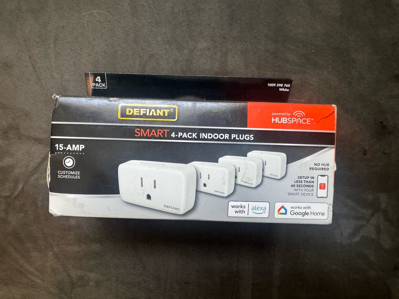 4 Pack - Defiant Smart Wi-Fi Indoor Plugs HPPA11AWB4 Alexa & Google Compatible
