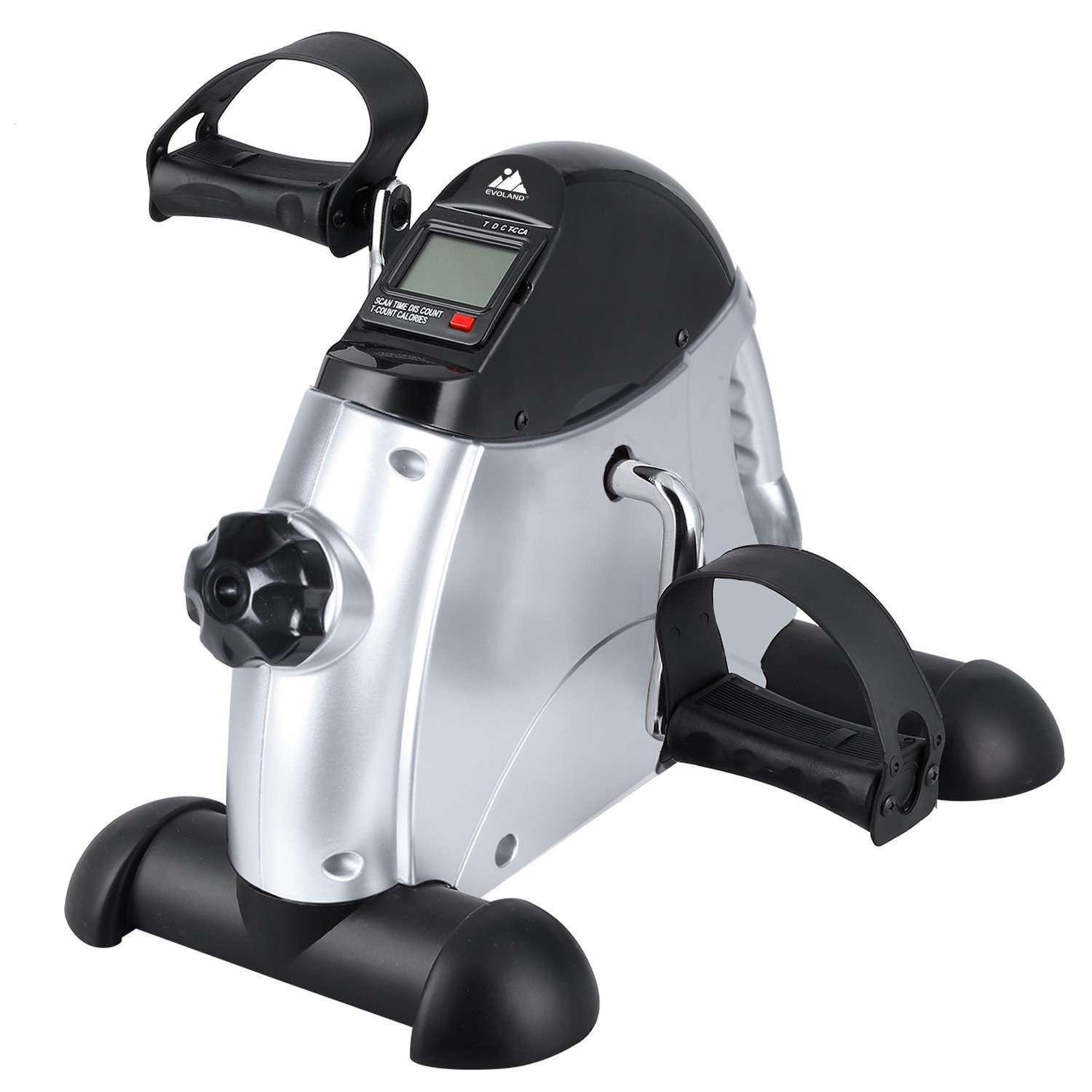 Evoland Mini Exercise Bike Under Desk w/ LCD Display, Arm & Leg Pedal Exerciser