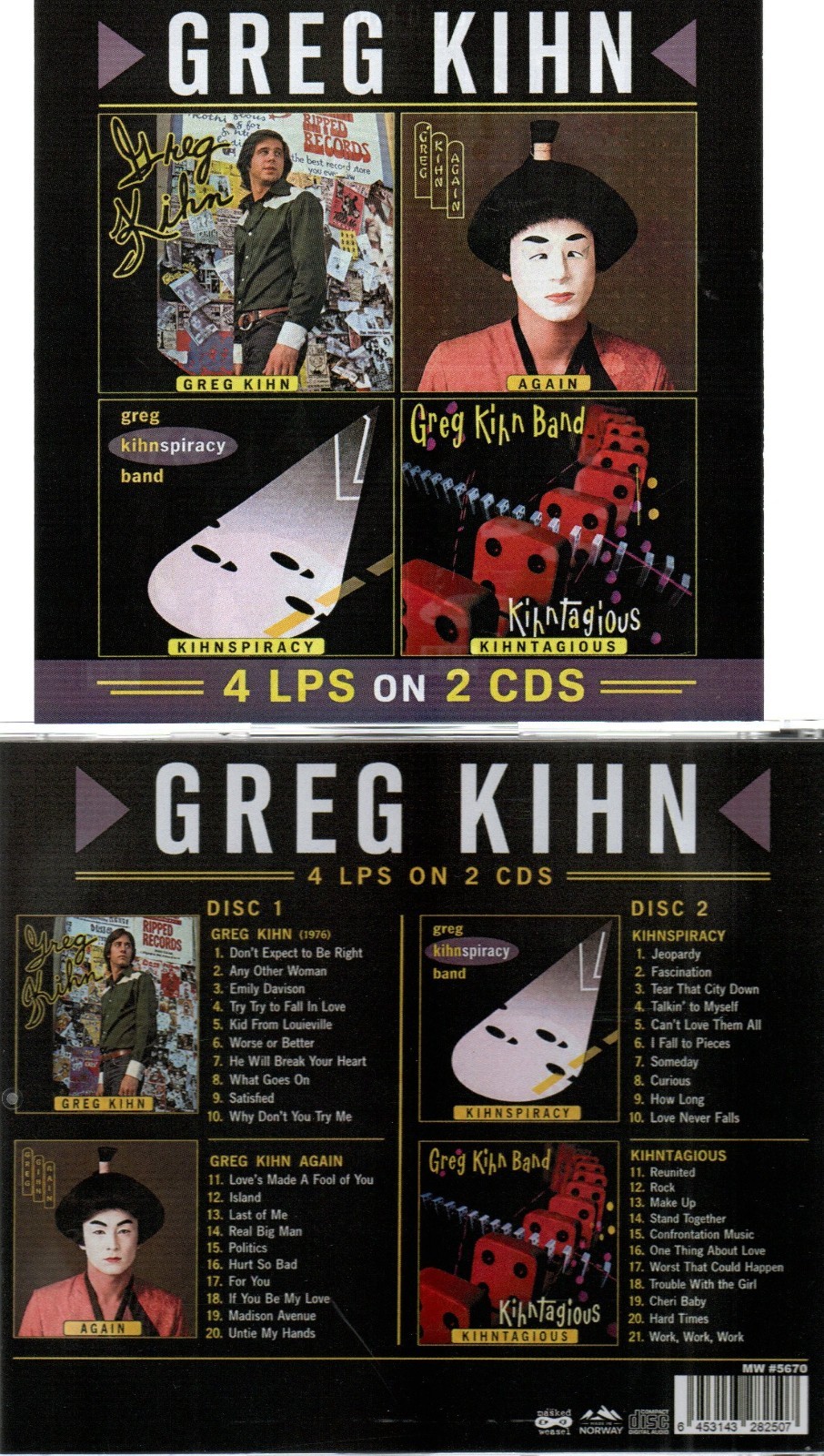 GREG KIHN GREG KIHN(1976)/AGAIN/KIHNSPIRACY/KIHNTAGIOUS