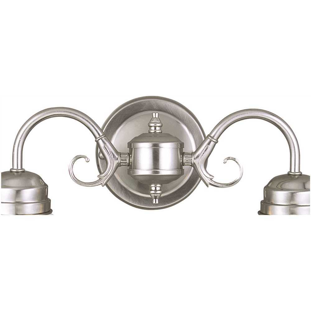 Millbridge 2-Light Satin Nickel Sconce with Alabaster Glass Shade