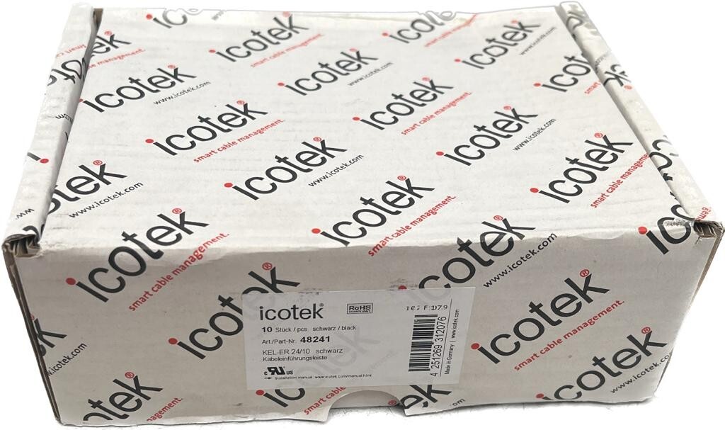 3x Icotek 48241 KEL-ER 24/10 Cable Entry Strip, Black